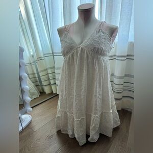 White summer mini dress